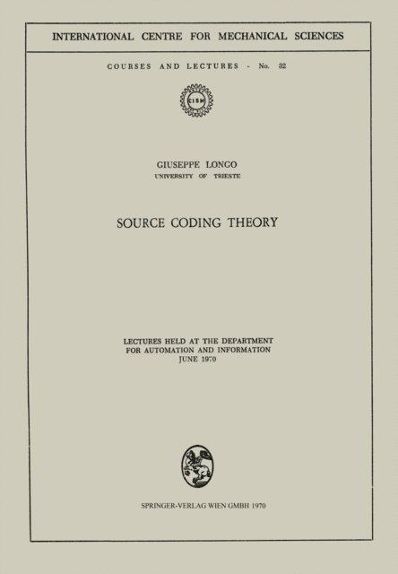 Giuseppe Longo - Source Coding Theory, E-bok