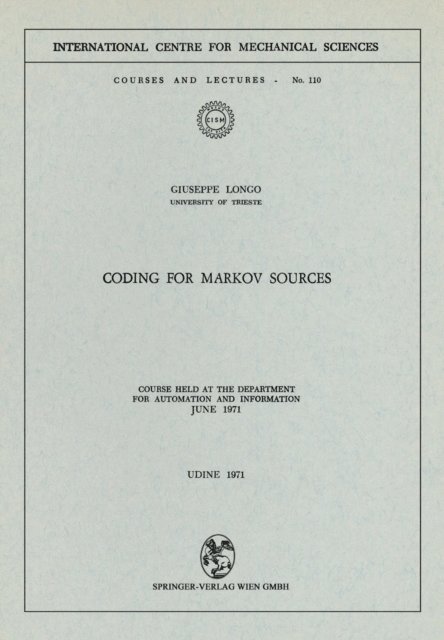 Giuseppe Longo - Coding for Markov Sources, E-bok