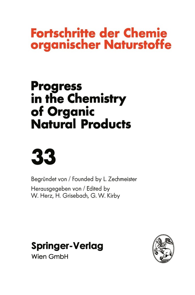 Fortschritte der Chemie Organischer Naturstoffe / Progress in the Chemistry of Organic Natural Products, Häftad