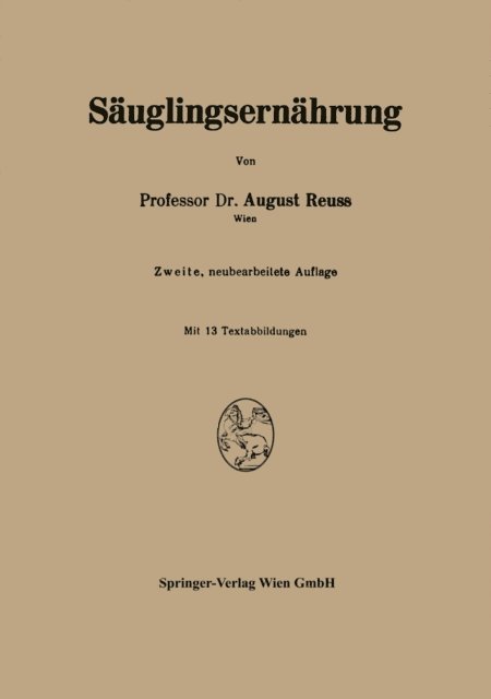 August Reuss - Säuglingsernährung, E-bok