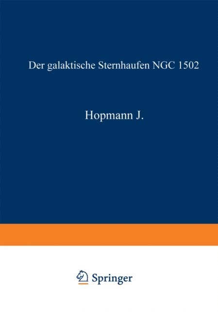 Josef Hopmann - Der galaktische Sternhaufen NGC 1502, E-bok