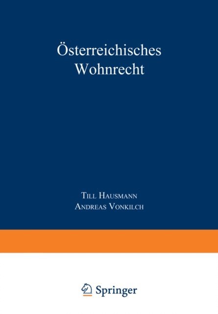 Andreas Vonkilch, Till Hausmann - Österreichisches Wohnrecht, E-bok