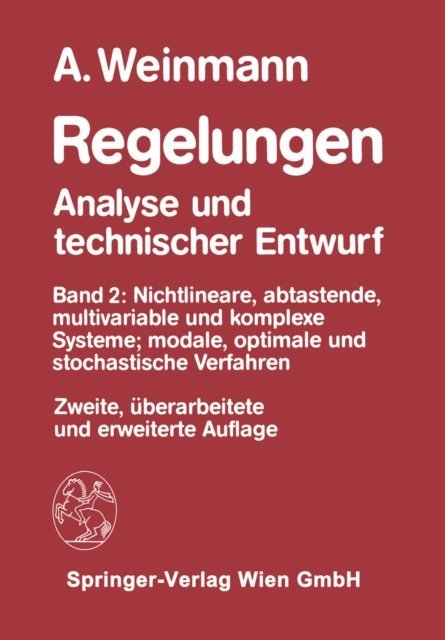 Alexander Weinmann - Regelungen - Analyse und technischer Entwurf, E-bok