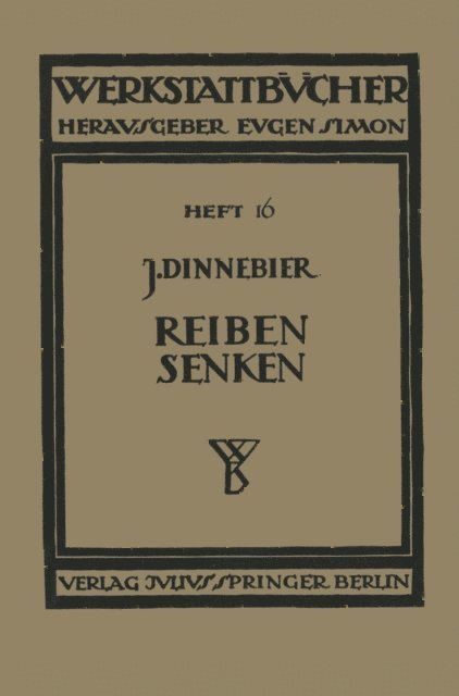 J. Dinnebier - Reiben und Senken, E-bok