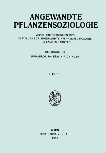 Erwin Aichinger - Angewandte Pflanzensoziologie, E-bok