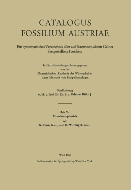 H.W. Flugel, G. Flajs - Conodontophorida, E-bok