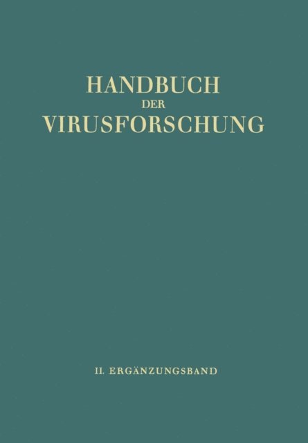 C. Hallauer, Robert Doerr - Handbuch der Virusforschung, E-bok