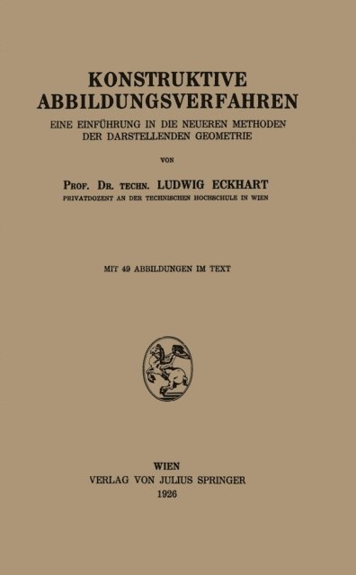 Ludwig Eckhart - Konstruktive Abbildungsverfahren, E-bok. Tillgänglighet: Lägg i varukorg