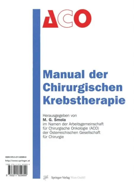 Michael G. Smola - Manual der Chirurgischen Krebstherapie, E-bok. Tillgänglighet: Lägg i varukorg