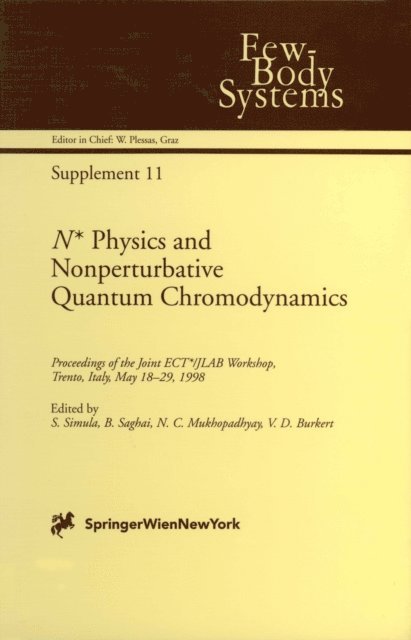 Volker D. Burkert, Nimai C. Mukhopadhyay, Bijan Saghai, Silvano Simula - N* Physics and Nonperturbative Quantum Chromodynamics, E-bok