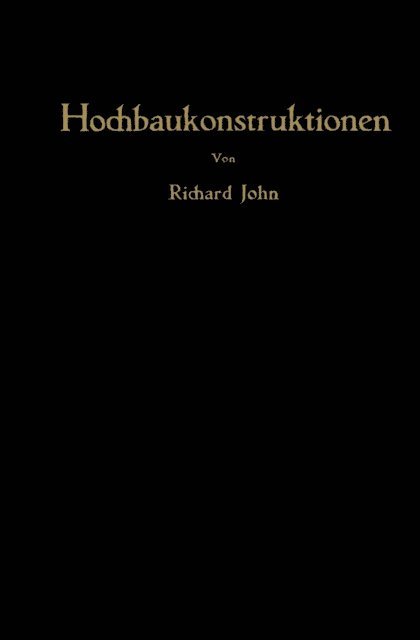 Richard John - Hochbaukonstruktionen, E-bok