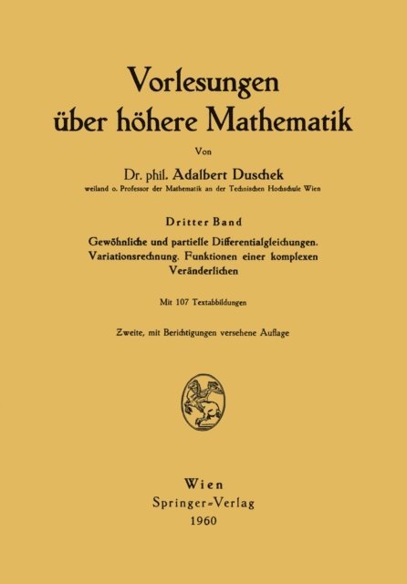 Adalbert Duschek - Vorlesungen über höhere Mathematik, E-bok