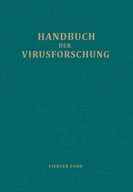 K.F. Meyer, C. Hallauer, Robert Doerr - Handbuch der Virusforschung, E-bok