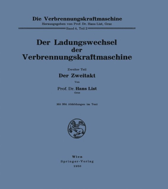 Hans List - Der Ladungswechsel der Verbrennungskraftmaschine, E-bok
