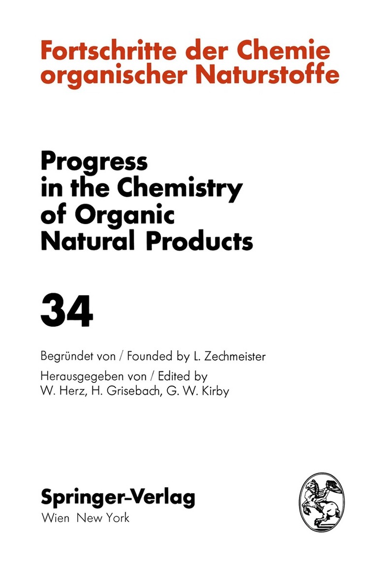 Fortschritte der Chemie Organischer Naturstoffe / Progress in the Chemistry of Organic Natural Products, Häftad