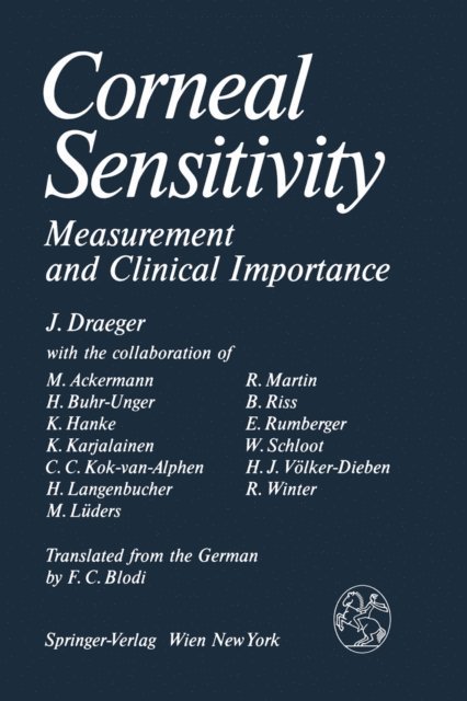 Jorg Draeger - Corneal Sensitivity, E-bok