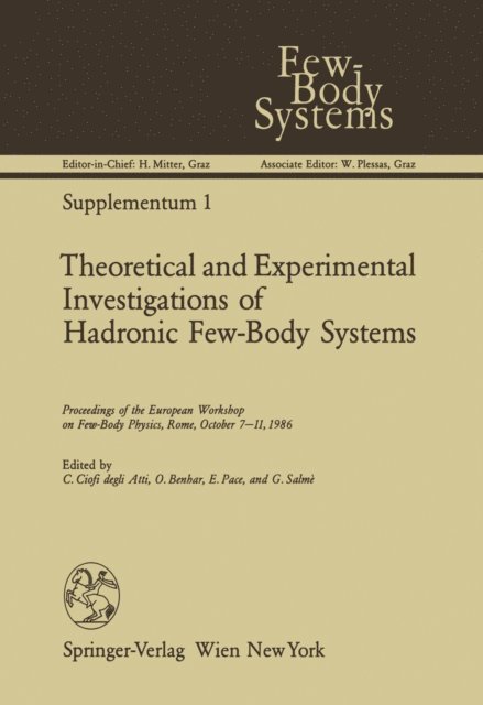 Giovanni Salme, Emanuele Pace, Omar Benhar, Claudio Ciofi degli Atti - Theoretical and Experimental Investigations of Hadronic Few-Body Systems, E-bok