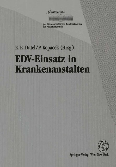 Peter Kopacek, Eike E. Dittel - EDV-Einsatz in Krankenanstalten, E-bok