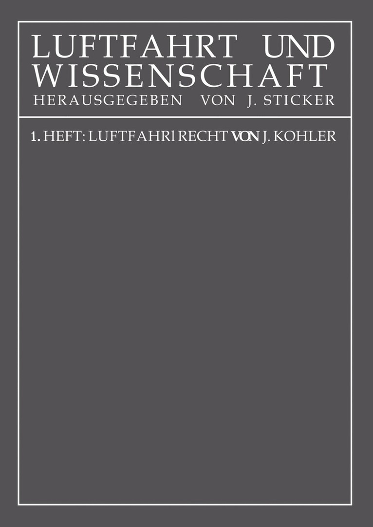 NA Kohler - Luftfahrtrecht, Häftad