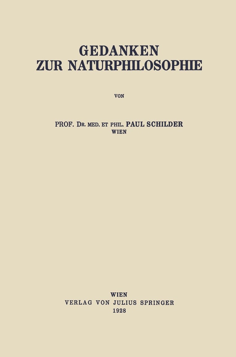 Gedanken zur Naturphilosophie