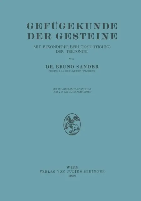 Bruno Sander - Gefügekunde der Gesteine, E-bok. Tillgänglighet: Lägg i varukorg