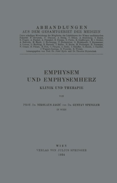 Gustav Spengler, Nikolaus Jagiac - Emphysem und Emphysemherz, E-bok