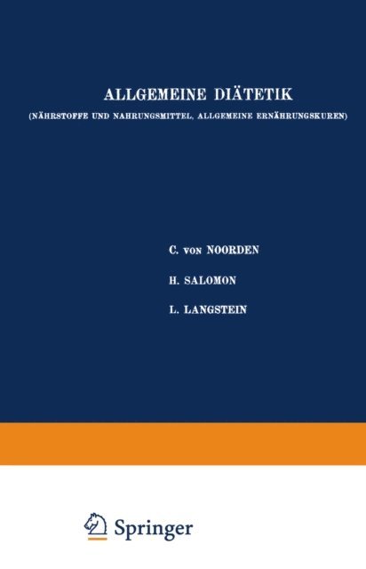 Hugo Salomon, Carl von Noorden - Handbuch der Ernährungslehre, E-bok