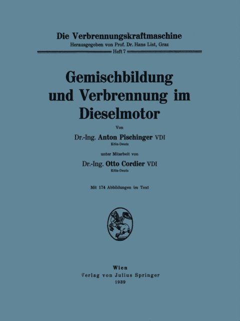 Otto Cordier, Anton Pischinger - Gemischbildung und Verbrennung im Dieselmotor, E-bok