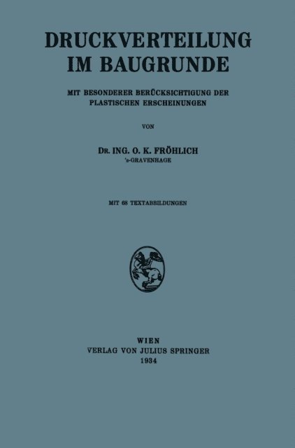 NA Frohlich - Druckverteilung im Baugrunde, E-bok. Tillgänglighet: Lägg i varukorg