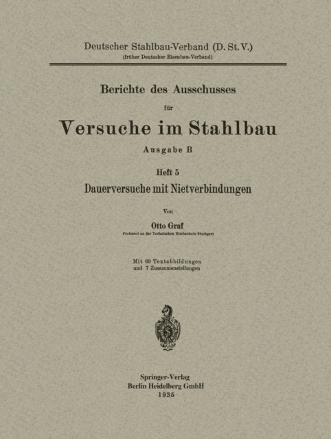Otto Graf - Dauerversuche mit Nietverbindungen, E-bok
