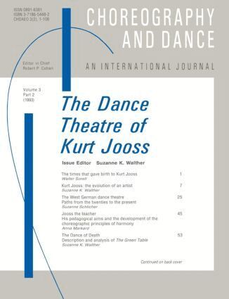 Suzanne Walther - Dance Theatre of Kurt Jooss, Häftad. Tillgänglighet: Lägg i varukorg