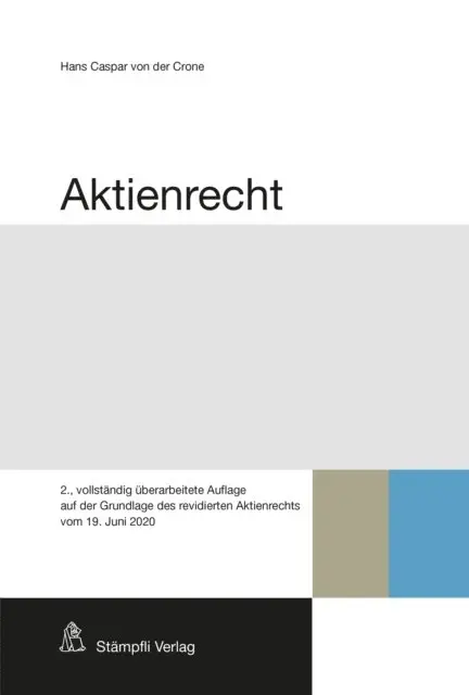 Hans Caspar von der Crone - Aktienrecht, E-bok. Tillgänglighet: Lägg i varukorg