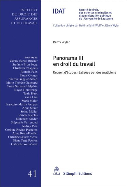 Remy Wyler - Panorama III en droit du travail, E-bok