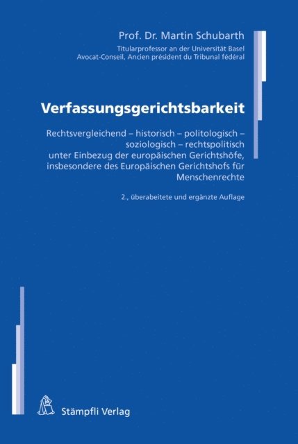 Martin Schubarth - Verfassungsgerichtsbarkeit, E-bok