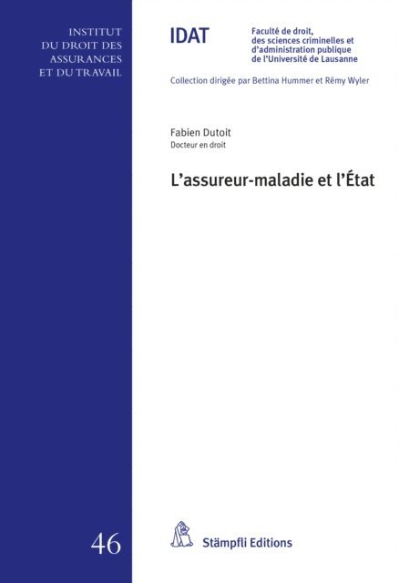 Fabien Dutoit - L'assureur-maladie et l'État, E-bok