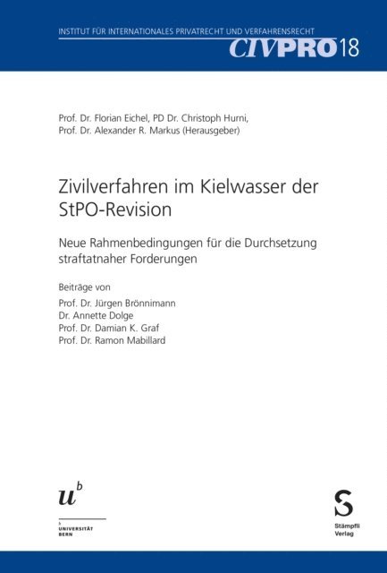 Alexander R. Markus, Christoph Hurni, Florian Eichel - Zivilverfahren im Kielwasser der StPO-Revision, E-bok
