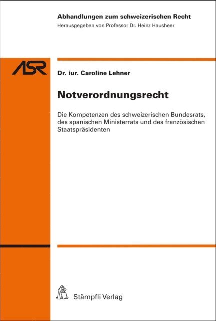 Caroline Lehner - Notverordnungsrecht, E-bok