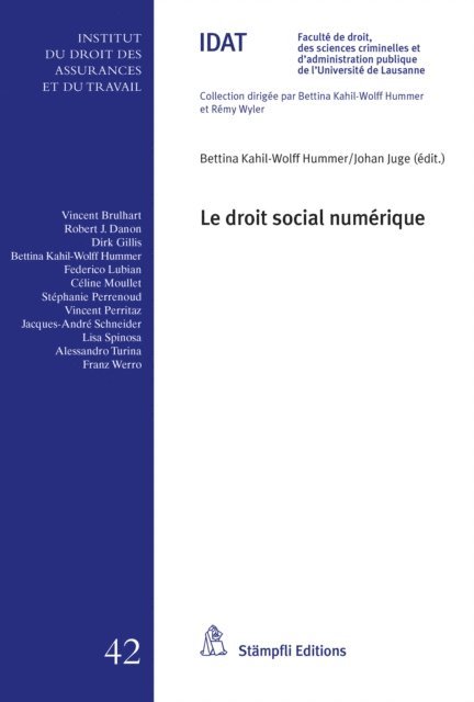 Johan Juge, Bettina Kahil-Wolff Hummer - Le droit social numérique, E-bok
