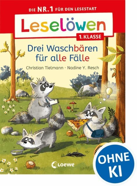 Christian Tielmann - Leselowen 1. Klasse - Drei Waschbaren fur alle Falle, E-bok
