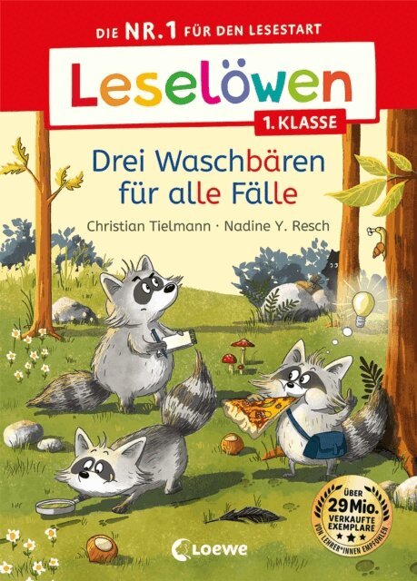 Christian Tielmann - Leselowen 1. Klasse - Drei Waschbaren fur alle Falle, E-bok