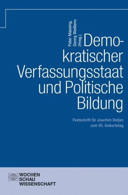 Georg Weieno, Peter Massing - Demokratischer Verfassungsstaat und politische Bildung, E-bok