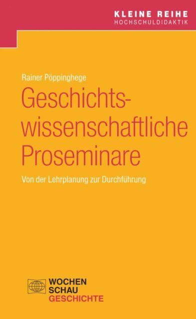 Rainer Poppinghege - Geschichtswissenschaftliche Proseminare, E-bok