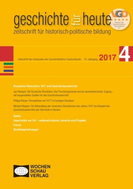 Michael Wagner, Jan Plamper, Philipp Burger, Rainer Bendick - Russische Revolution 1917 und Geschichtsunterricht, E-bok