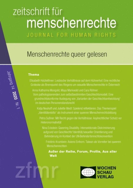 Stefan Weyers, Arnd Pollmann, Elisabeth Holzleithner, Tessa Debus, Christina Binder, Michael Krennerich - Menschenrechte queer gelesen, E-bok