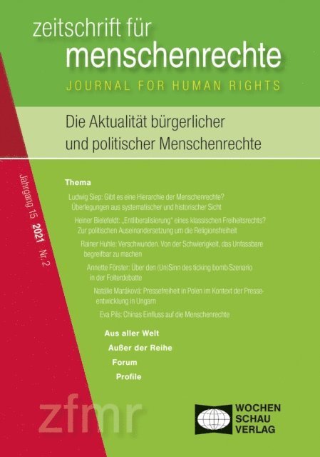 Stefan Weyers, Arnd Pollmann, Elisabeth Holzleithner, Tessa Debus, Christina Binder, Michael Krennerich - Die Aktualität bürgerlicher und politischer Menschenrechte, E-bok