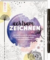 Frechverlag, Frechverlag - Achtsam zeichnen. Kreativbuch zum Reinzeichnen inkl. Fineliner!, Häftad