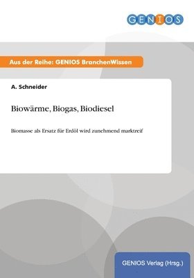 Biowärme, Biogas, Biodiesel