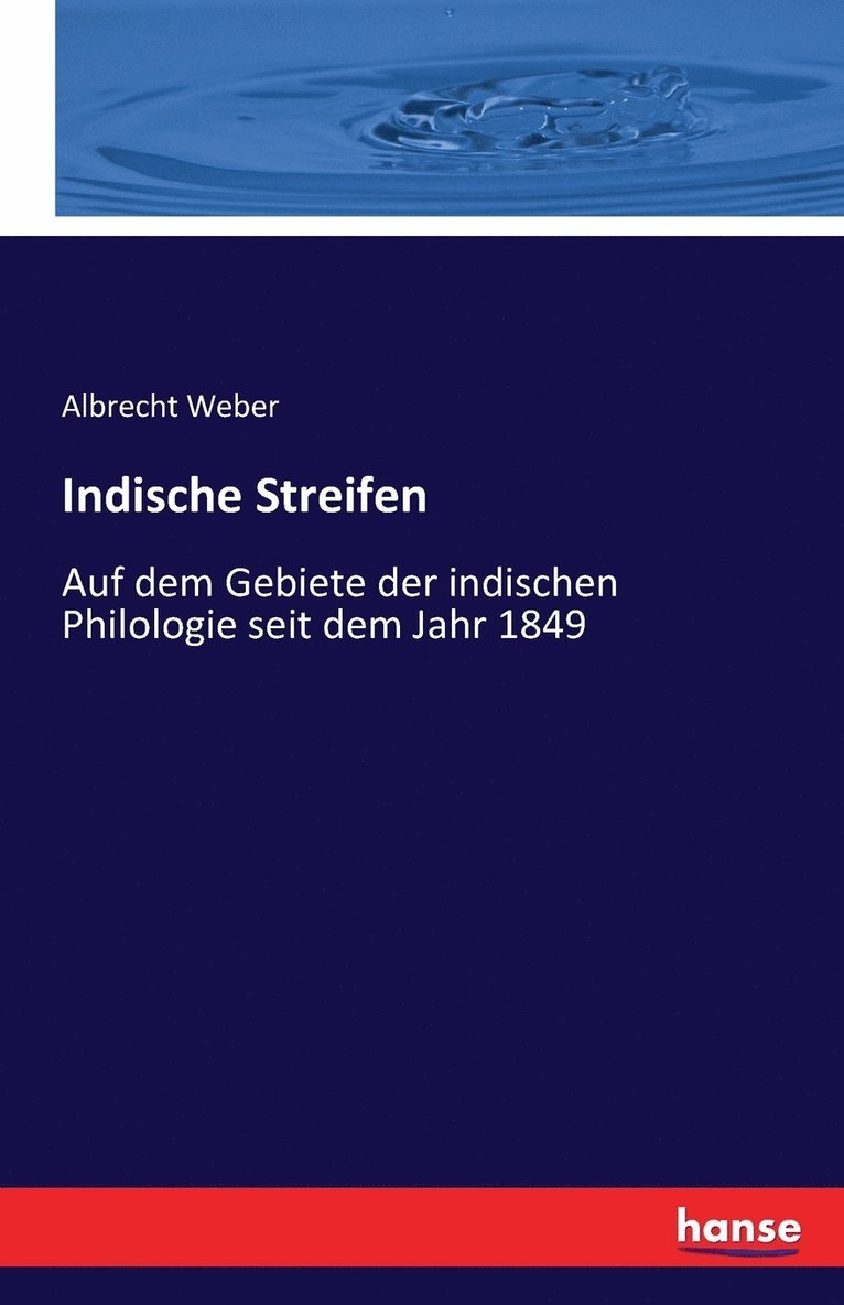 Albrecht Weber - Indische Streifen, Häftad