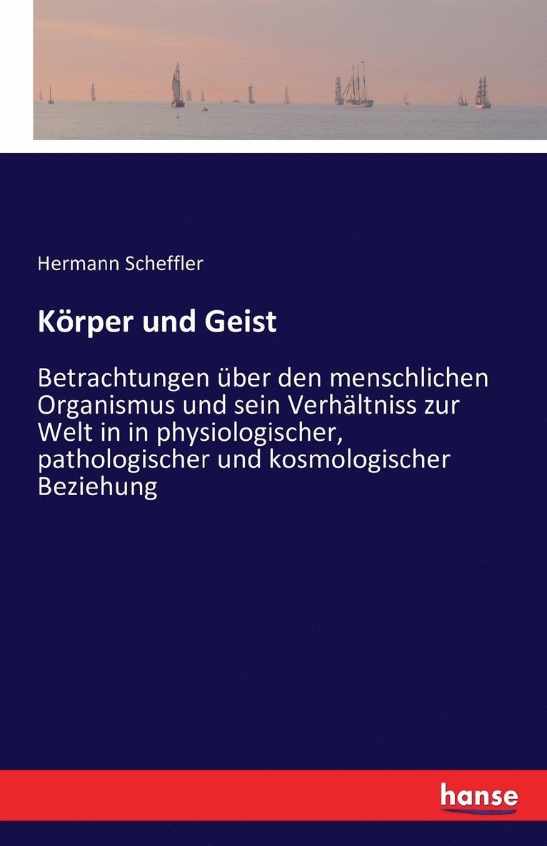 Hermann Scheffler - Körper und Geist, Häftad. Tillgänglighet: Lägg i varukorg