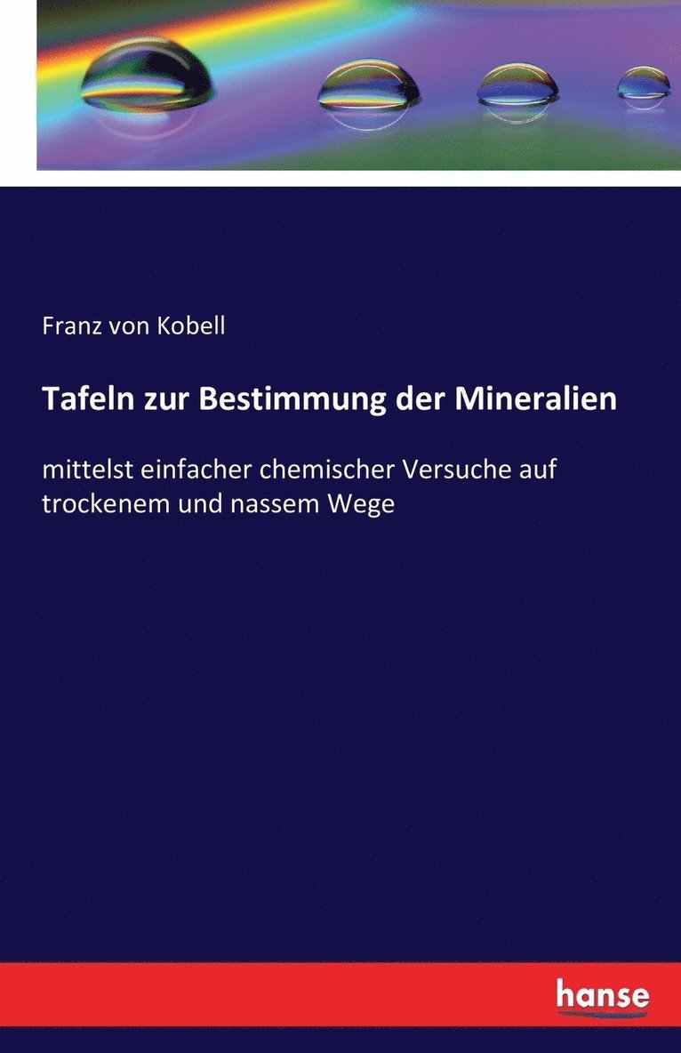 Tafeln zur Bestimmung der Mineralien